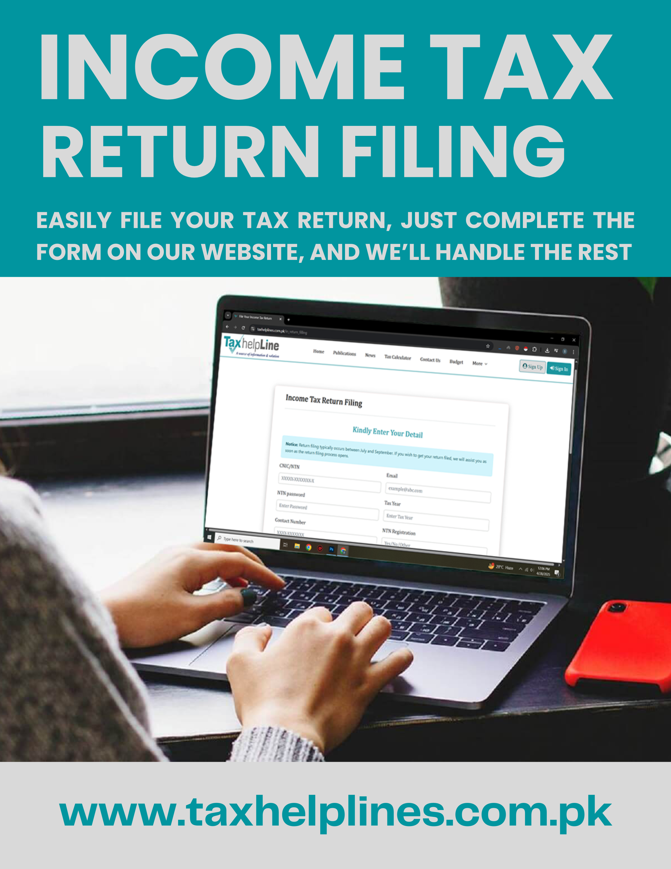 income tax Return filing ads